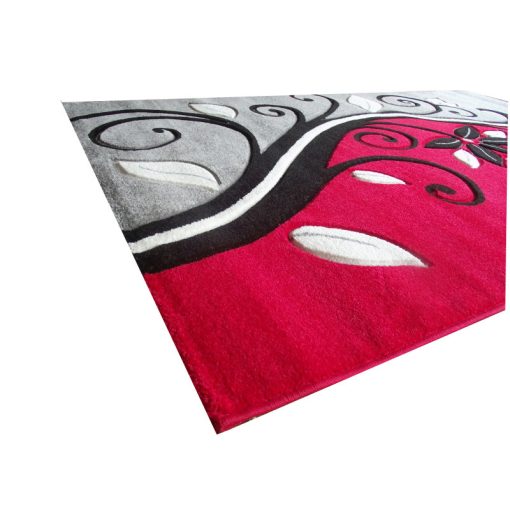 Alfonsina Nyírt Piros Szürke szőnyeg 125 x 200 cm