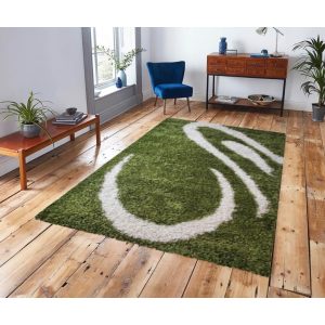 Soul Zöld Fehér Shaggy szőnyeg 200 x 300 cm