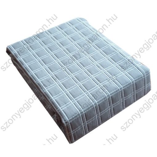 Szidónia Krém Szürke Kockás Kétoldalas Ágytakaró Pléd