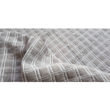 Szidónia Krém Szürke Kockás Kétoldalas Ágytakaró Pléd