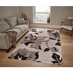 Soria Nyírt Krém Barna szőnyeg 200 x 300 cm