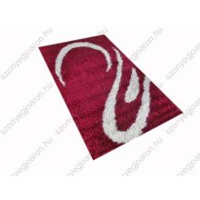 Bíborka Meggy bordó Fehér Shaggy szőnyeg 150 x 230 cm