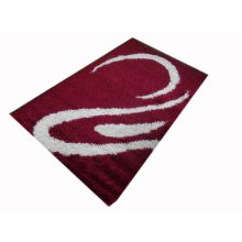 Bíborka Meggy bordó Fehér Shaggy szőnyeg 150 x 230 cm