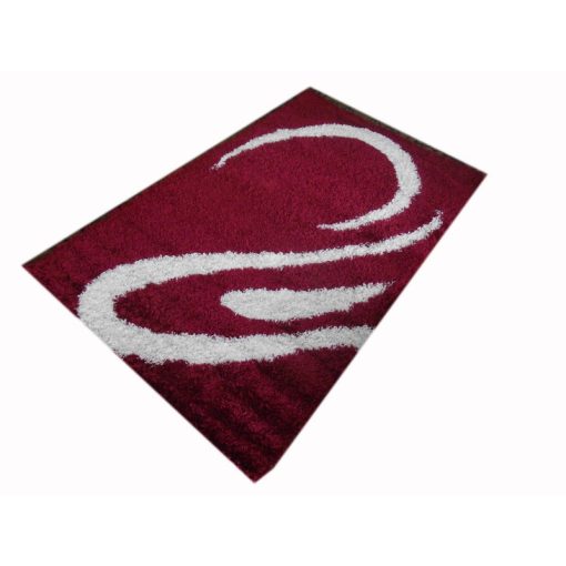 Bíborka Meggy bordó Fehér Shaggy szőnyeg 150 x 230 cm