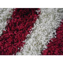 Bíborka Meggy bordó Fehér Shaggy szőnyeg 150 x 230 cm