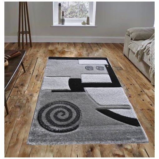Szamba Szürke Fekete Nyírt szőnyeg 125 x 200 cm