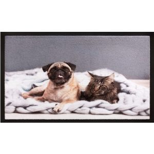 Virág Dekor mintás szövet-gumi lábtörlő