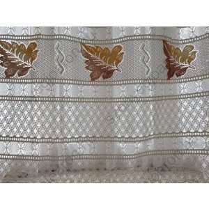Tirén Krém Szőlőleveles Jacquard Függöny 250 x 300 cm