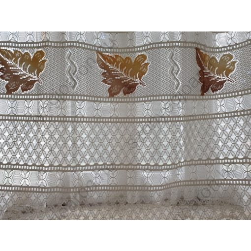 Tirén Krém Szőlőleveles Jacquard Függöny 250 x 300 cm