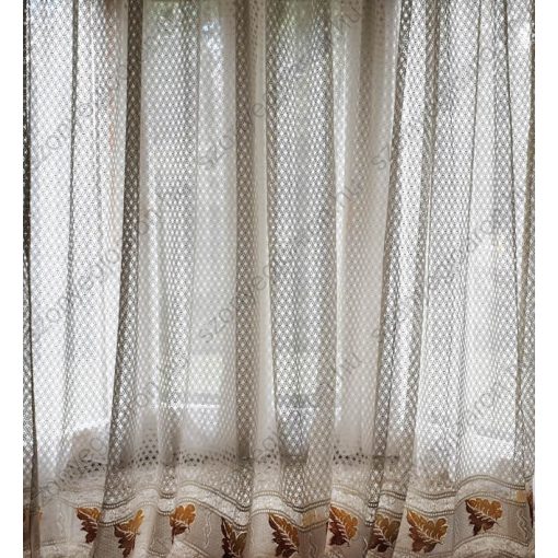 Tirén Krém Szőlőleveles Jacquard Függöny 250 x 300 cm