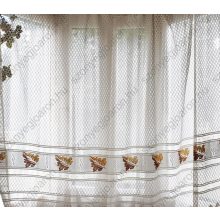 Tirén Krém Szőlőleveles Jacquard Függöny 250 x 300 cm