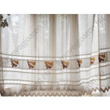 Tirén Krém Szőlőleveles Jacquard Függöny 250 x 300 cm