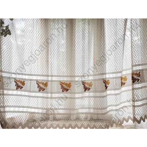 Tirén Krém Szőlőleveles Jacquard Függöny 250 x 300 cm