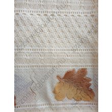 Tirén Krém Szőlőleveles Jacquard Függöny 250 x 300 cm