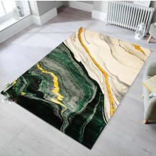Rena Nyírt bézs zöld sárga szőnyeg 70 x 100 cm