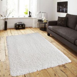 Hópihe Shaggy tört fehér szőnyeg 200x300 cm shaggy szőnyeg webáruház