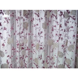 Csendike Fehér Bordó Dekorfüggöny 250 x 300 cm