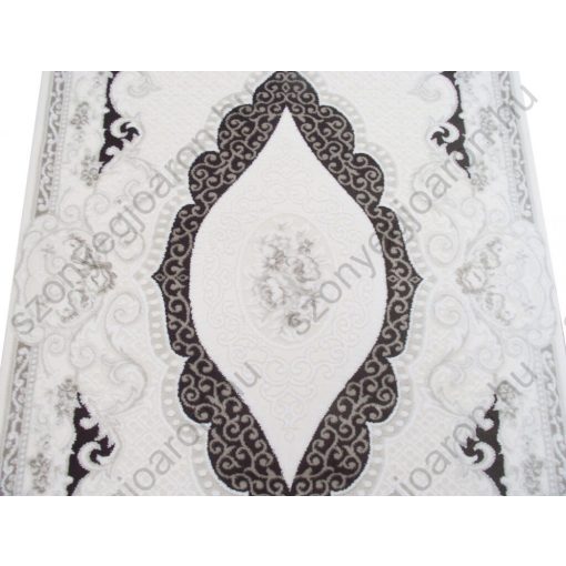 Marbella minőségi rojtos fehér szürke szőnyeg