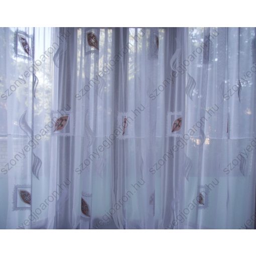 Tűzvirág Fehér Jacquard Függöny 250 x 300 cm