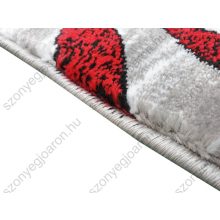 Ambon piros szürke mintás nyírt szőnyeg 150 x 230 cm