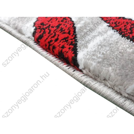 Ambon piros szürke mintás nyírt szőnyeg 150 x 230 cm