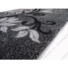 Grado Nyírt Fekete Fehér Szürke szőnyeg 80 x 150 cm