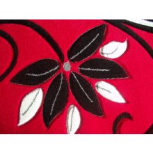 Szimóna Piros Szürke Nyírt Szőnyeg 80 x 150 cm