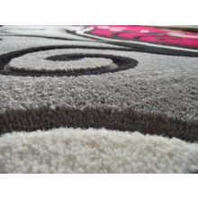 Szimóna Piros Szürke Nyírt Szőnyeg 80 x 150 cm