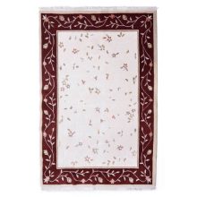 Fuenlabrada prémium ovális bordó fehér szőnyeg