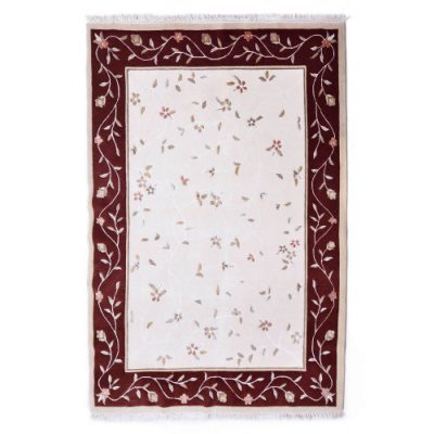 Fuenlabrada prémium ovális bordó fehér szőnyeg