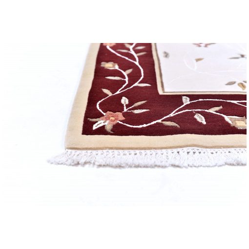 Fuenlabrada prémium ovális bordó fehér szőnyeg