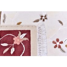 Fuenlabrada prémium ovális bordó fehér szőnyeg