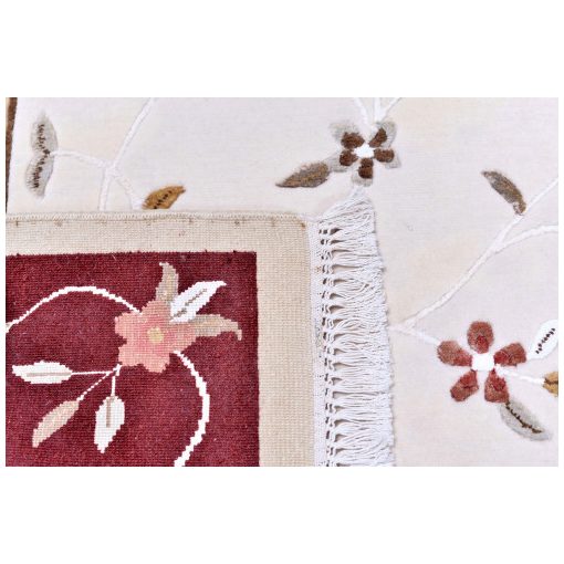 Fuenlabrada prémium ovális bordó fehér szőnyeg