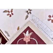 Fuenlabrada prémium ovális bordó fehér szőnyeg