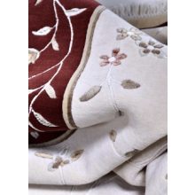 Fuenlabrada prémium ovális bordó fehér szőnyeg