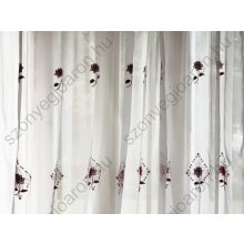 Gilda Fehér Virágos Organza Függöny 300 x 270 cm