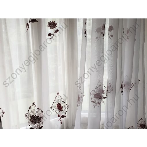 Gilda Fehér Virágos Organza Függöny 300 x 270 cm