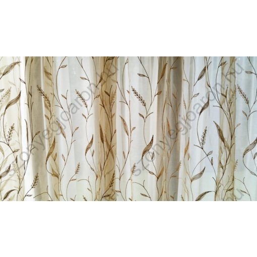 Bézs Organza kész Függöny Csíptetős +Bújtatós