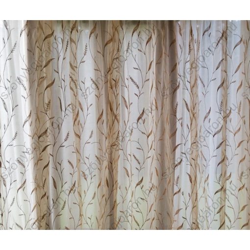 Bézs Organza kész Függöny Csíptetős +Bújtatós