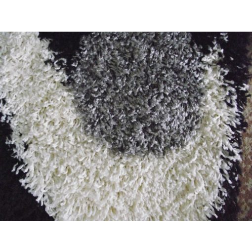 Atanázia Fekete Szürke Shaggy Szőnyeg 80 x 150 cm