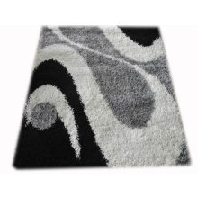 Atanázia Fekete Szürke Shaggy Szőnyeg 80 x 150 cm