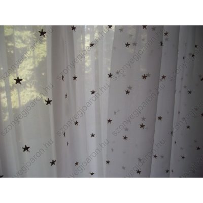 Csillag Fehér Organza kész Függöny 250 x 300 cm