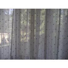 Csillag Fehér Organza kész Függöny 250 x 300 cm