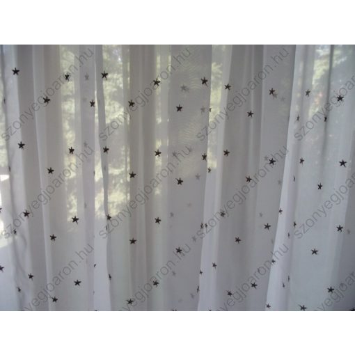 Csillag Fehér Organza kész Függöny 250 x 300 cm
