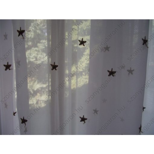 Csillag Fehér Organza kész Függöny 250 x 300 cm