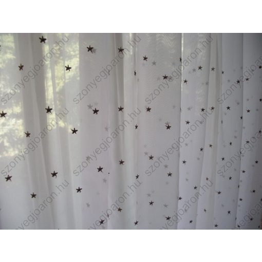 Csillag Fehér Organza kész Függöny 250 x 300 cm