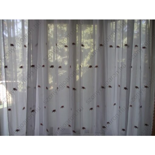 Melánia hímzett fehér organza függöny 250 x 300 cm