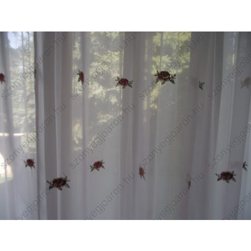 Melánia hímzett fehér organza függöny 250 x 300 cm