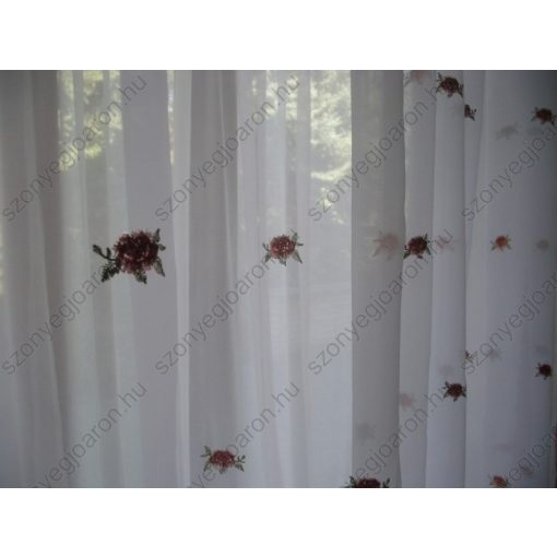 Melánia hímzett fehér organza függöny 250 x 300 cm
