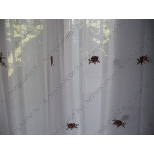 Melánia hímzett fehér organza függöny 250 x 300 cm